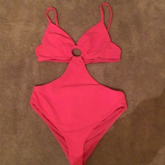 Beach Riot Vibrant Pink Swimsuit READ all - Picture 1 of 4